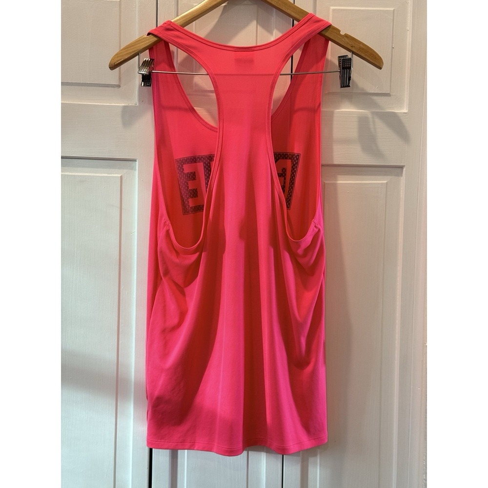 Neon PINK Victorias Secret Racerback Tank Top Sz S "GAME ON" Y2K 90s Sporty NWOT - Picture 2 of 5